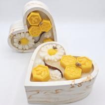 Kerze Goldener Nektar - Weiß / Gold / Gelb / Honig, Milch